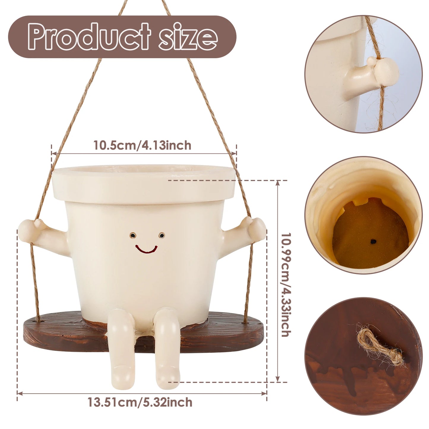 Cute Smile Face Flower Pot for Succulents