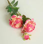 YO CHO 60cm Premium Silk White Pink Peonies Artificial Bouquet