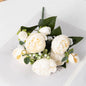 Premium Silk White Peony Artificial Flowers for Home Vase Decor