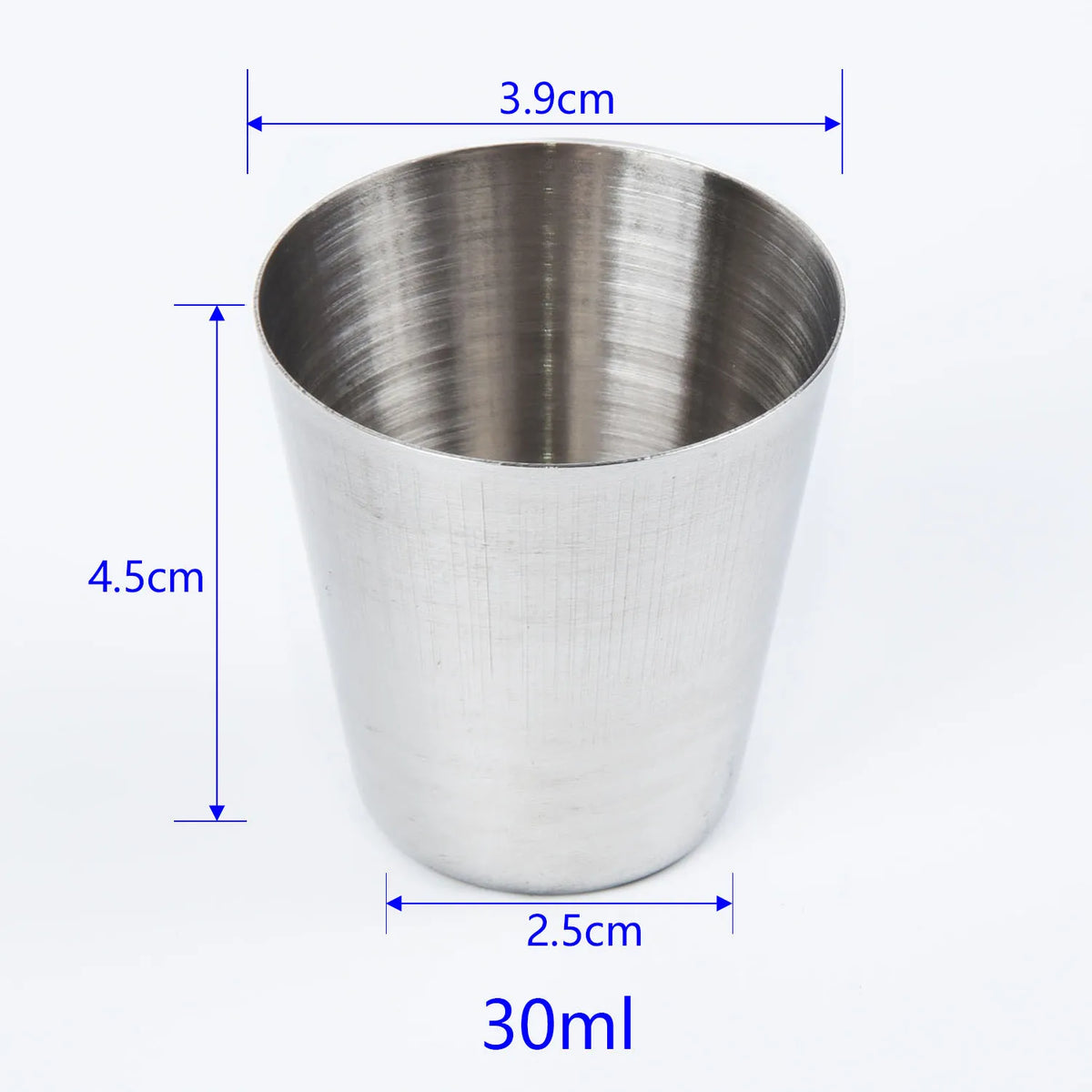 Stainless Steel Cup 30/70/180/320ml Beer Cola Milkshake Cup For Outdoor Practical Travel Bar Coffee Shop Polished Interior