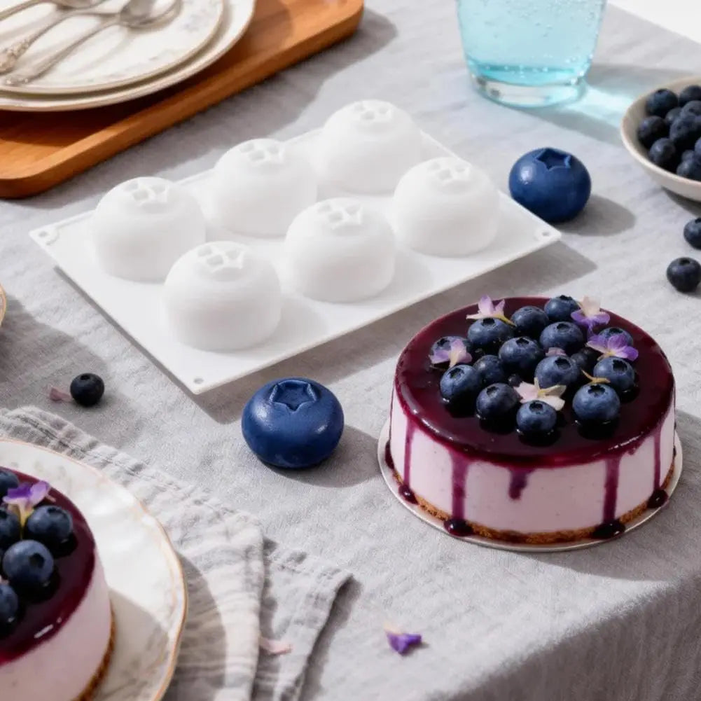 6-Cavity Blueberry Silicone Dessert Mold