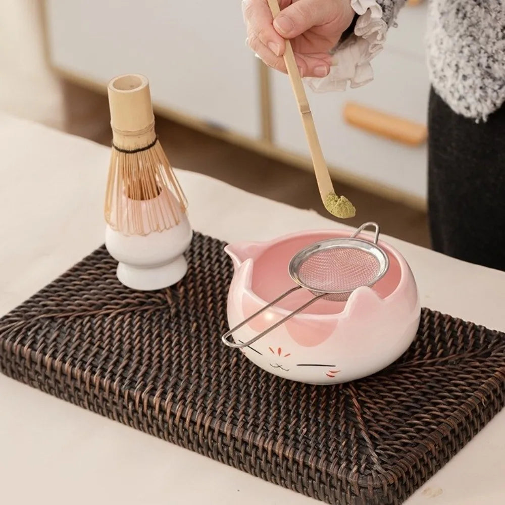 Pink Ceramic Matcha Tea Set